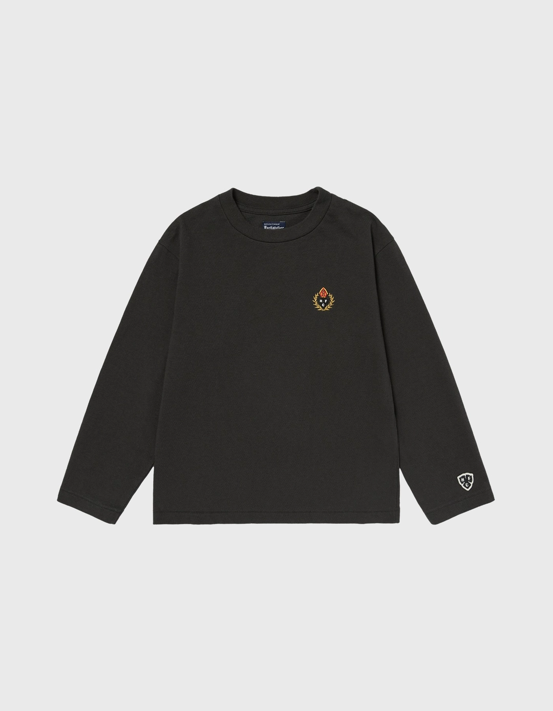 헤리티지플로스 CHILDREN WASHED 17S LONG SLEEVE / Black 상품 이미지 1