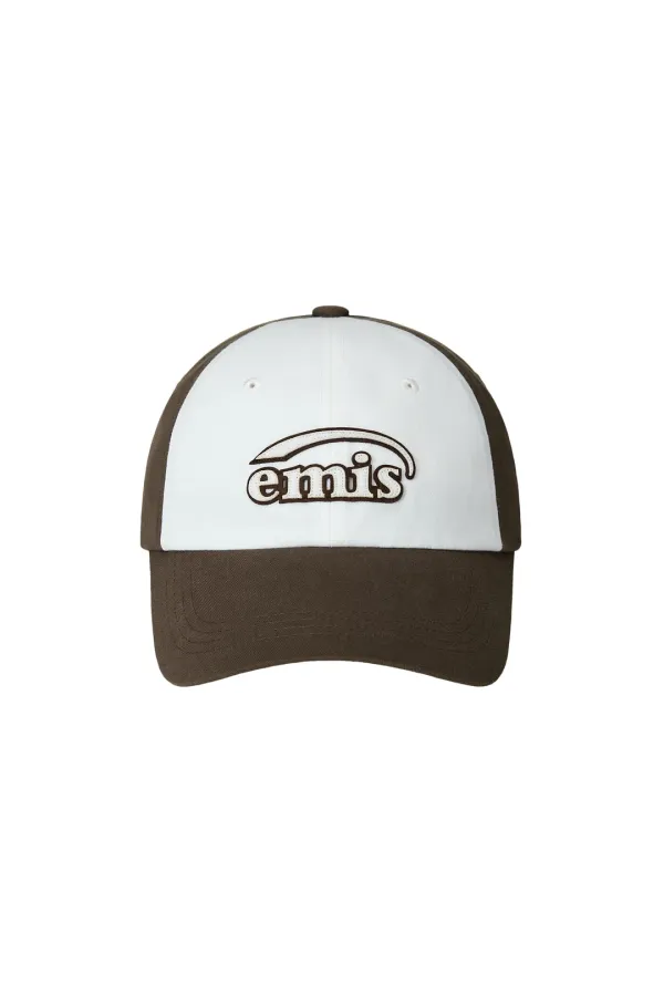 DUAL PANEL BALL CAP-BROWN
