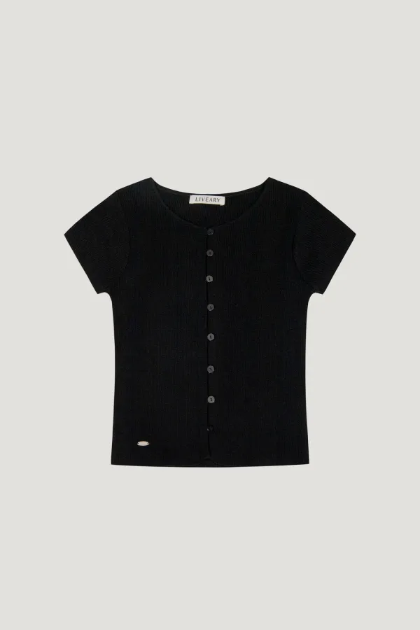 [L/V] Step Button Short Sleeve (black)