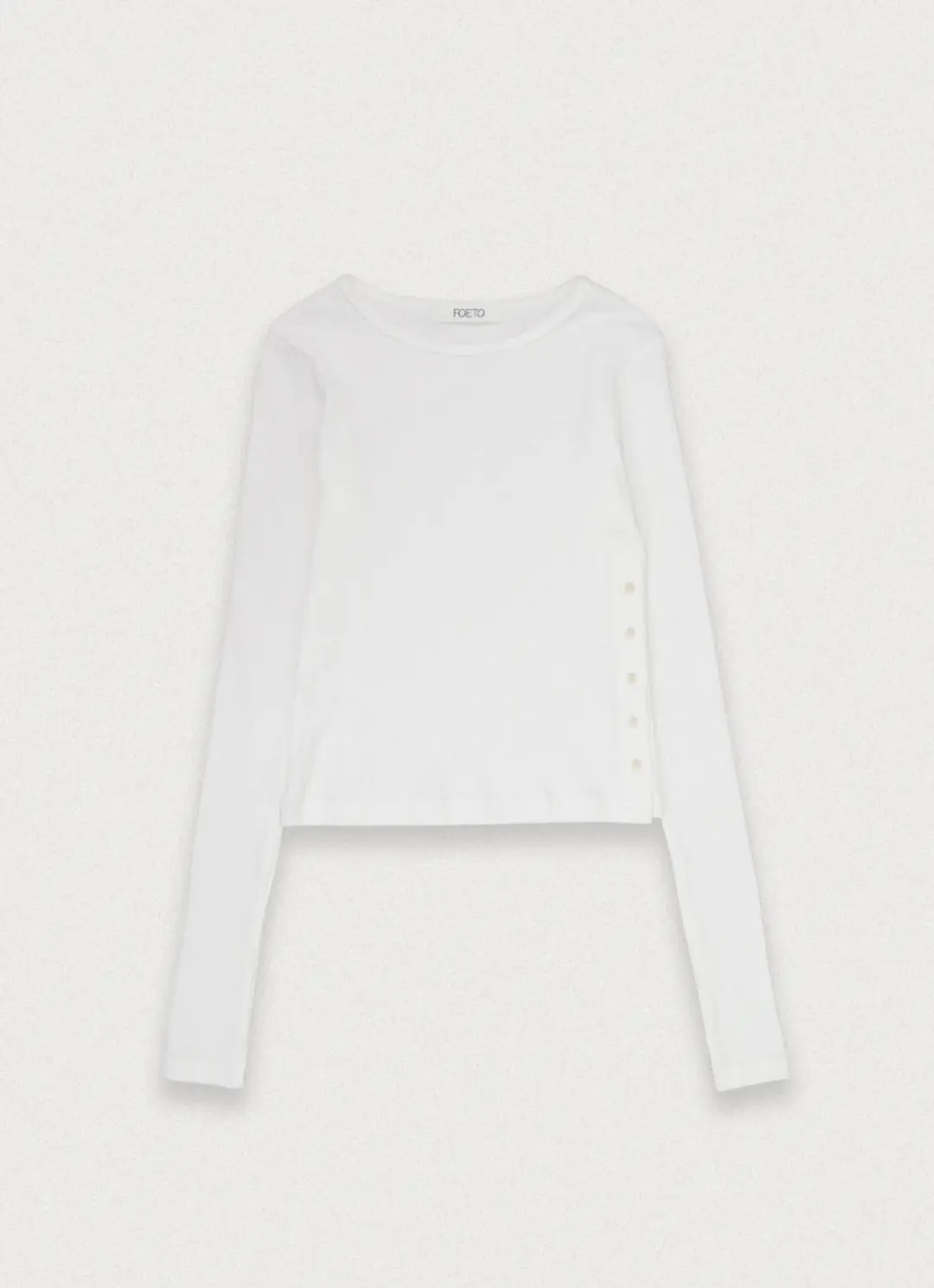 포에토 KNITTING BUTTON TEE - IVORY 상품 이미지 3