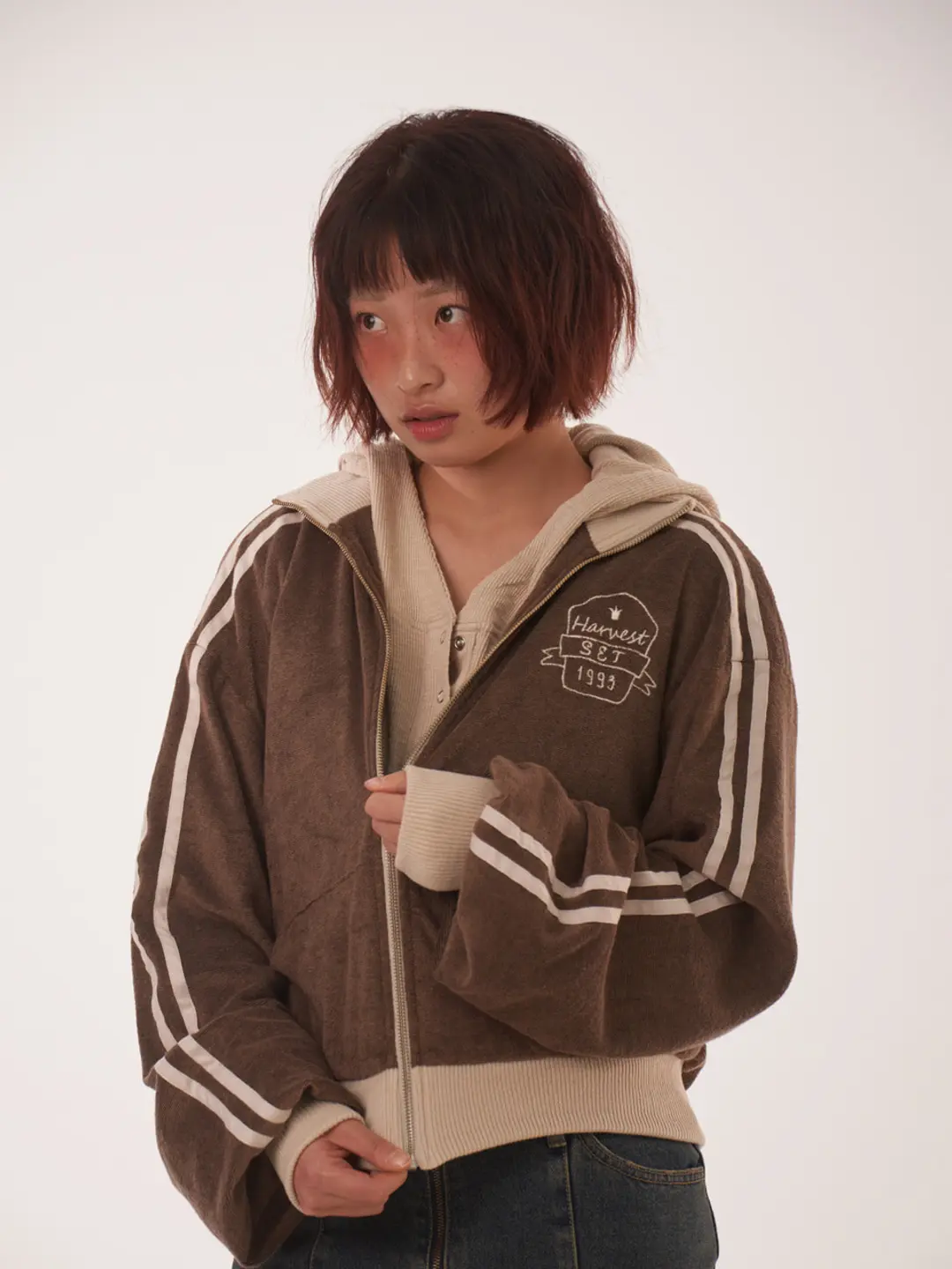 쎄쎄쎄 HARVEST TRACK TERRY JACKET (BROWN) 상품 이미지 2