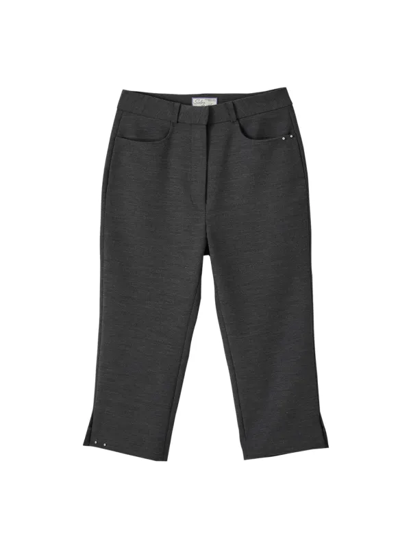 Studded Capri Pants_ Gray
