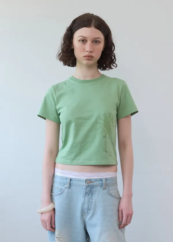 [X Geunghee]Sunlight Short Sleeve T-Shirt_Pale green