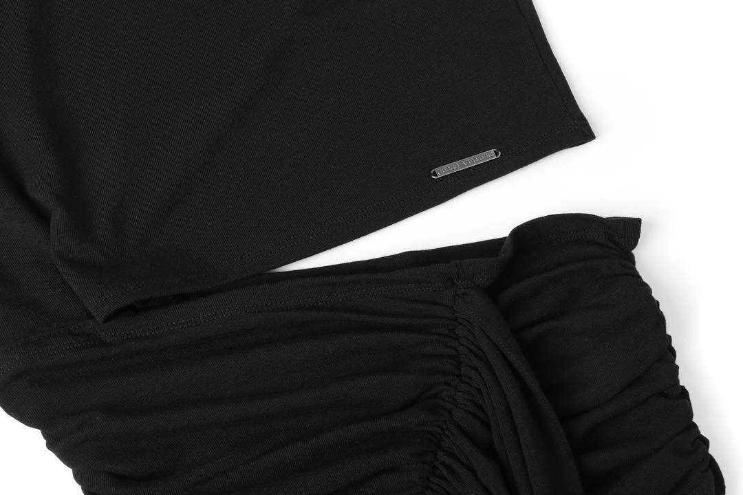 이네기 Susie Drop Waist-Slit Top (black) 상품 이미지 2