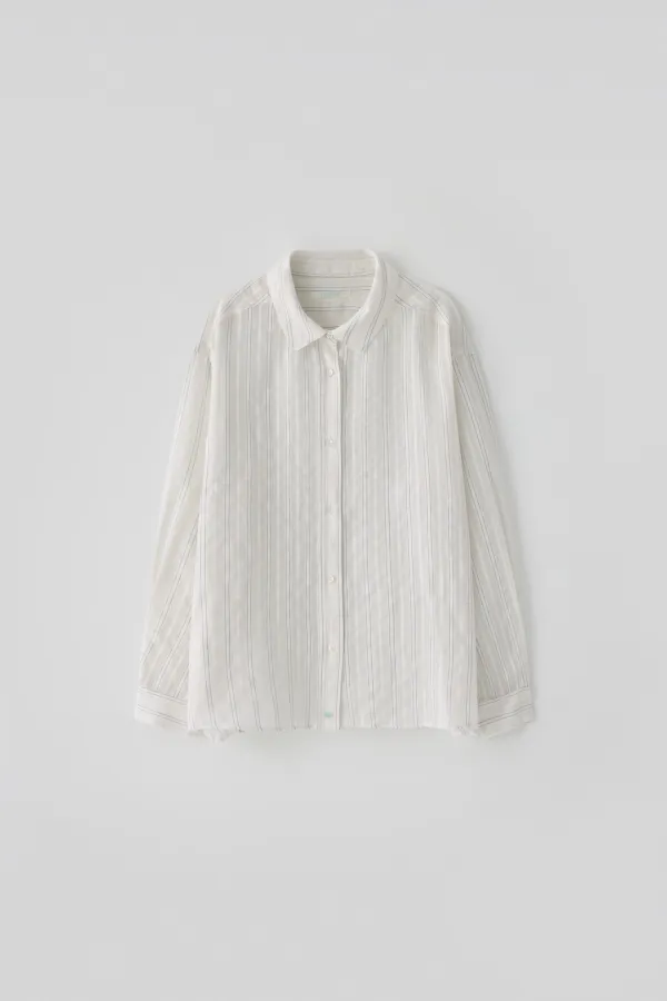 (2nd re-stock) T/T Icy stripe shirt (ivory)