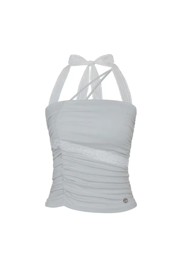 ANGEL SHIRRING TOP light mint
