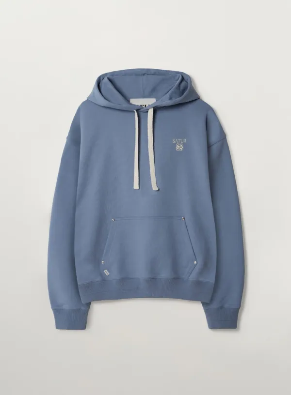 [신예은 Pick] Loren Small Logo Rivet Hoodie - Blue