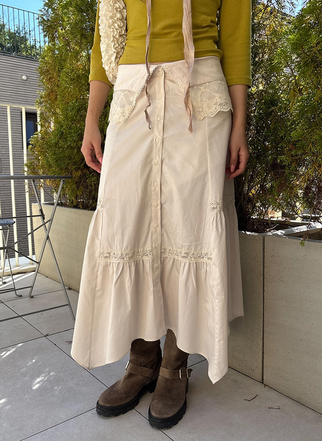 루루서울 Paradise Lace Skirt (Cream) 상품 이미지 2