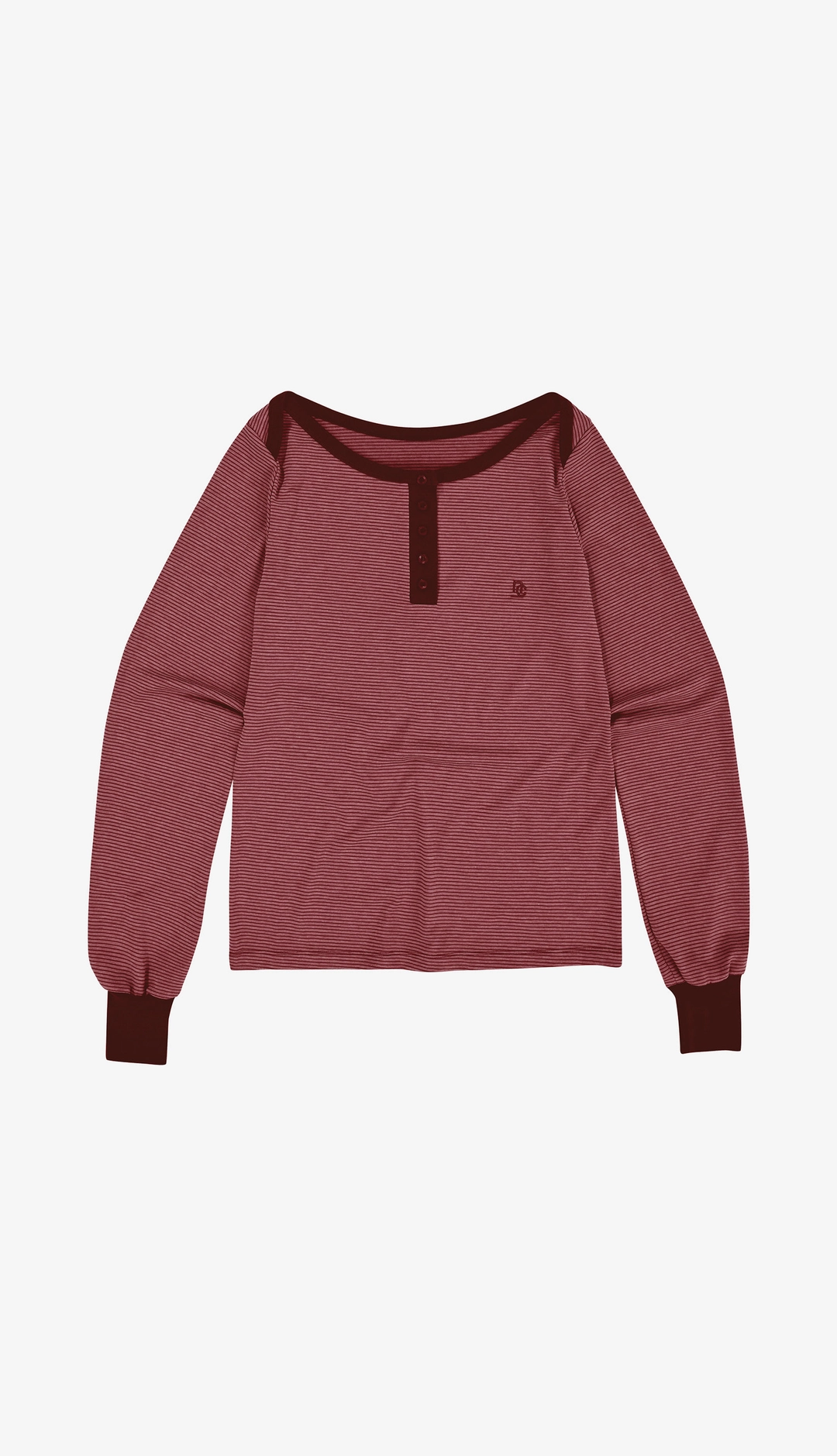 노컨텐츠 227. Boatneck Stripe T _ Burgundy 상품 이미지 3