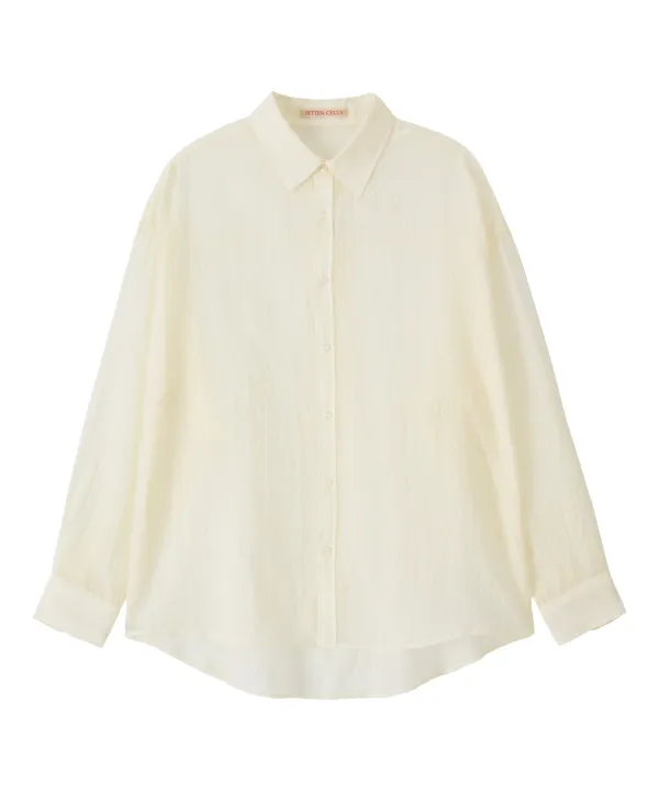 Bonnie Check Shirt-Cream