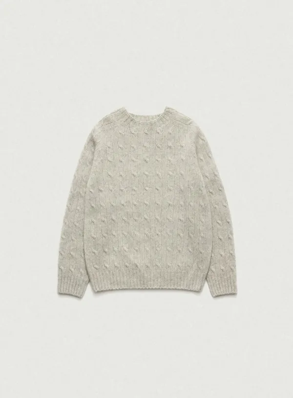 Oversized Shaggy Dog Knit Sweater_Grey
