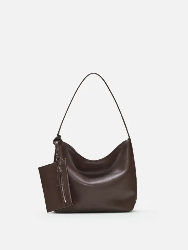 Mini pulpy hobo bag Umber