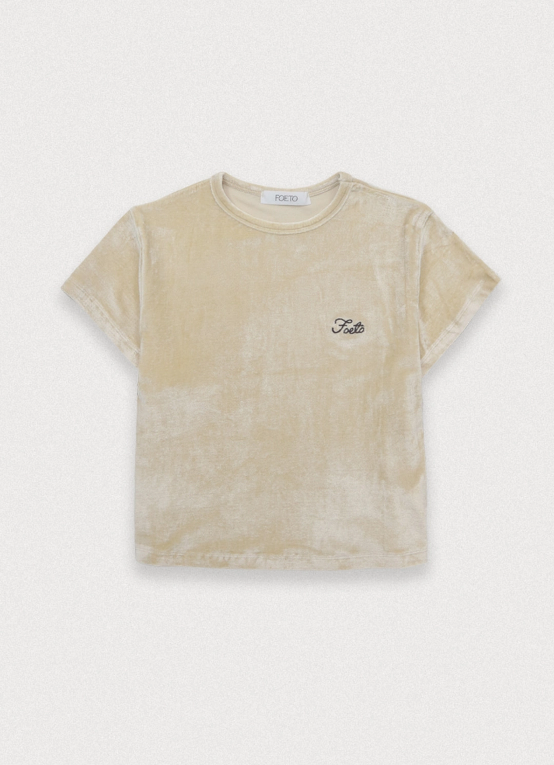 포에토 VELVET CROPPED TEE - YELLOW 상품 이미지 1
