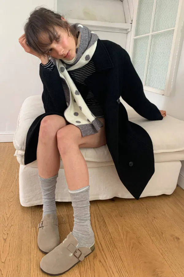 Pebble Muffler / Grey Ivory