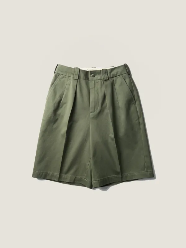 50’s AMERICAN CHINO SHORTS [ Military Khaki ]