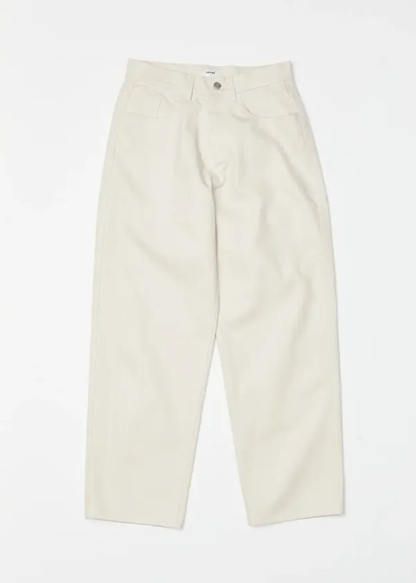 REGULAR COTTON PANTS ECRU