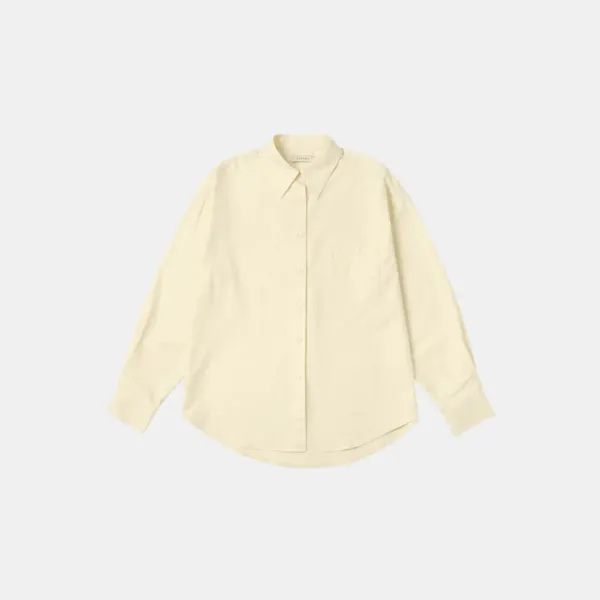 SITP5186 루즈 핏 소프트 퓨어 셔츠_Lemon cream