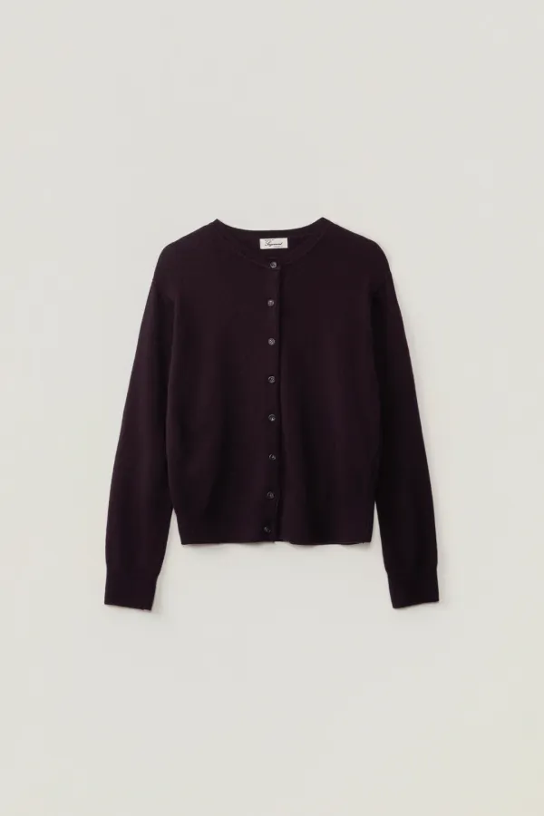 EMMVE KNIT CARDIGAN_WINE