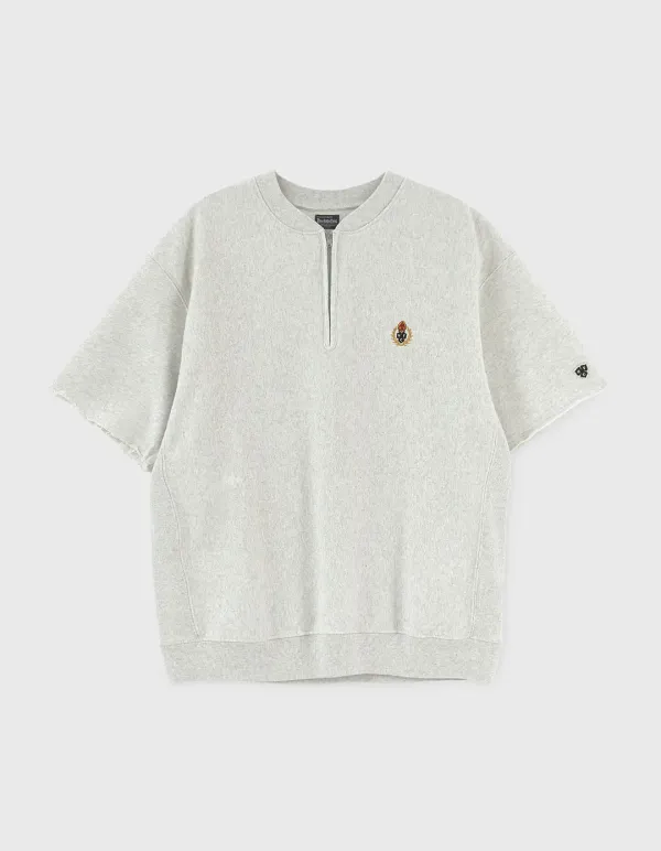 CREST 221 REVERSE HALF SLEEVE / M.Grey(1%)