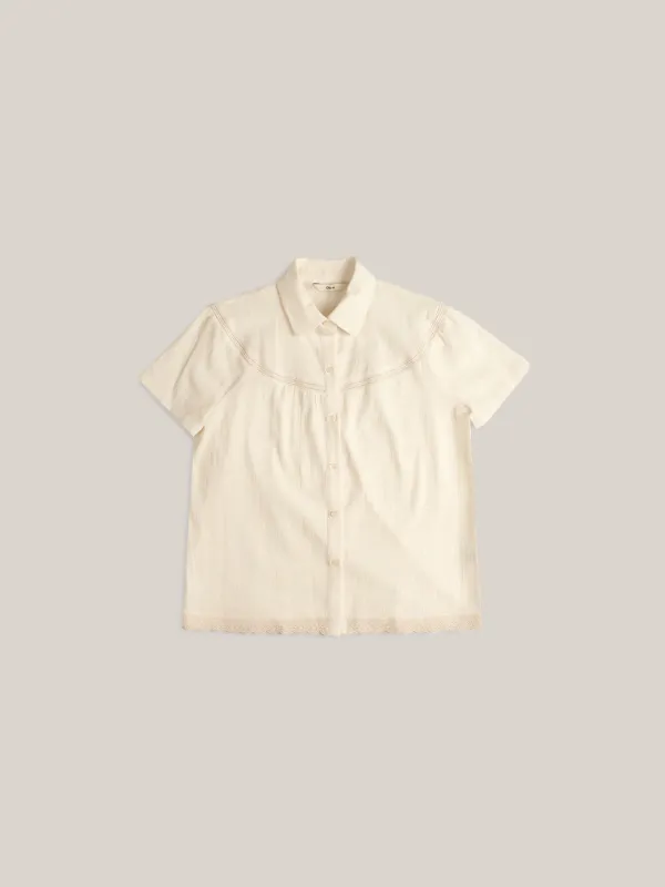 ROUND COLLAR SHIRTS [ CREAM ]