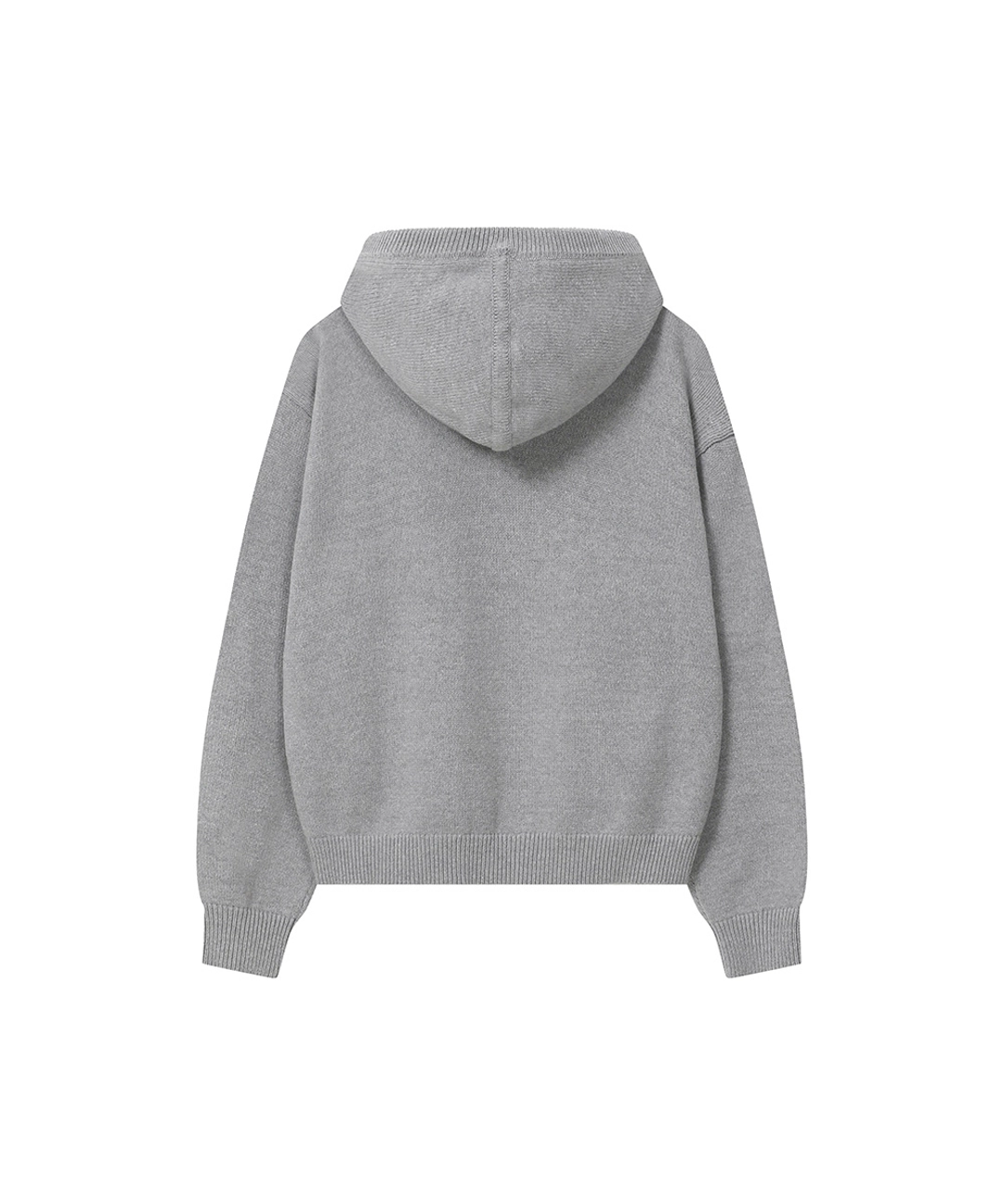 미세키서울 Logo knit hoodie zip-up GREY 상품 이미지 3