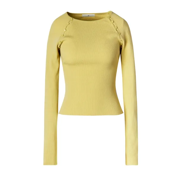[스프링세일] raglan slit ribbed knit (2colors)