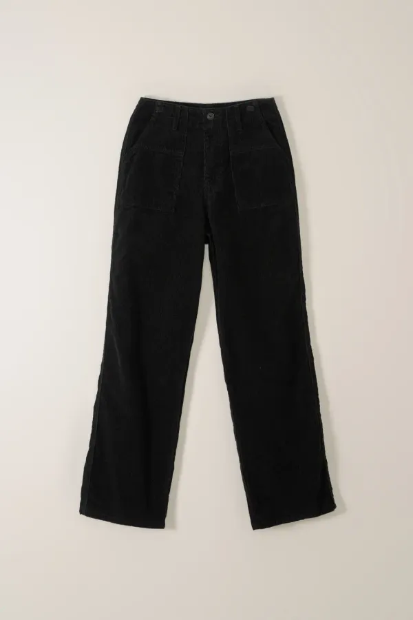 PATCH POCKET CORDUROY PANTS_BLACK