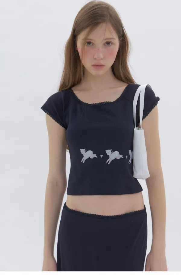 Lambie Tshirt Navy (3rd)