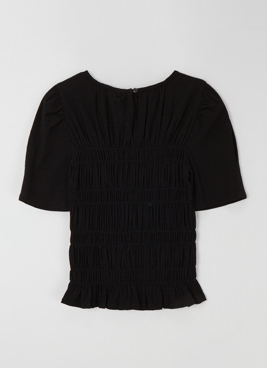 오브오브 [6차] Zoe Puffed Smock Blouse_Black 상품 이미지 3