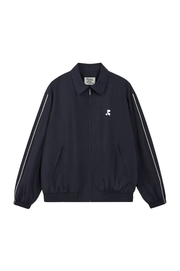 OVERSIZED COLLAR JACKET - DARK NAVY