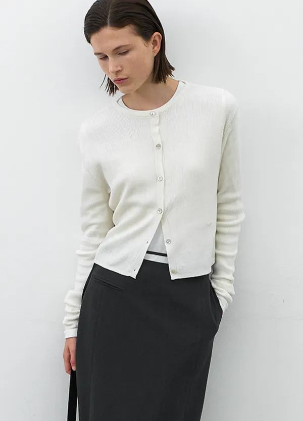 (Z-CD-2223)ESSENTIAL NOAH CROP CARDIGAN