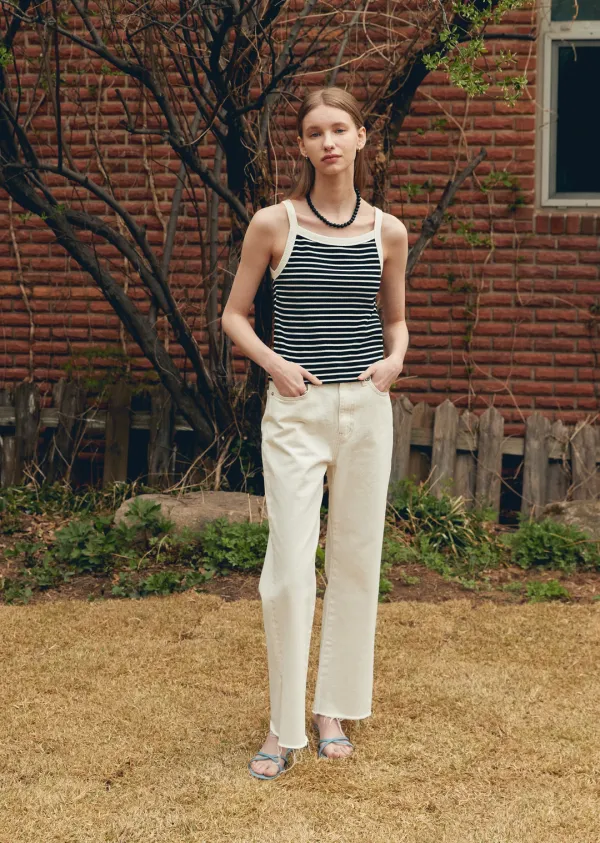 [바이도하 PICK] STRIPE SLEEVELESS (black stripe)