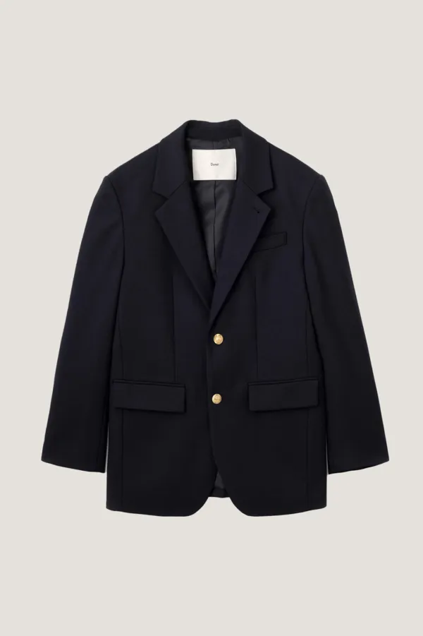UNISEX 2 BUTTON WOOL BLAZER NAVY_UDJA6A102N2