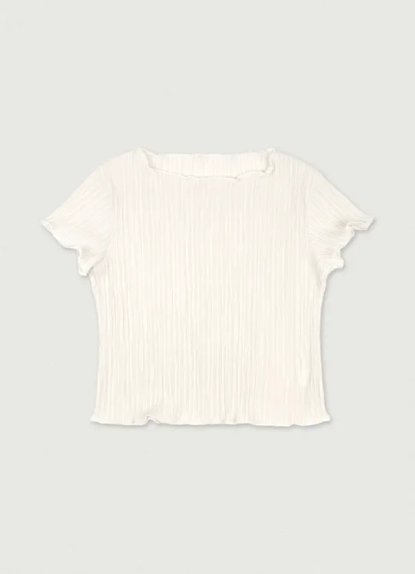 2nd/ Hey Pleated Tee [ivory]