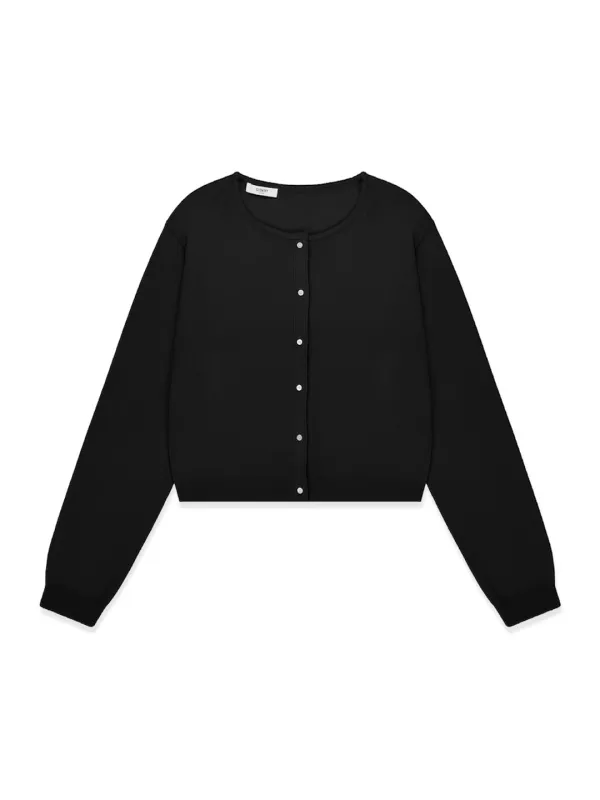 G CLASSIC LOOSE FIT CARDIGAN (BLACK)