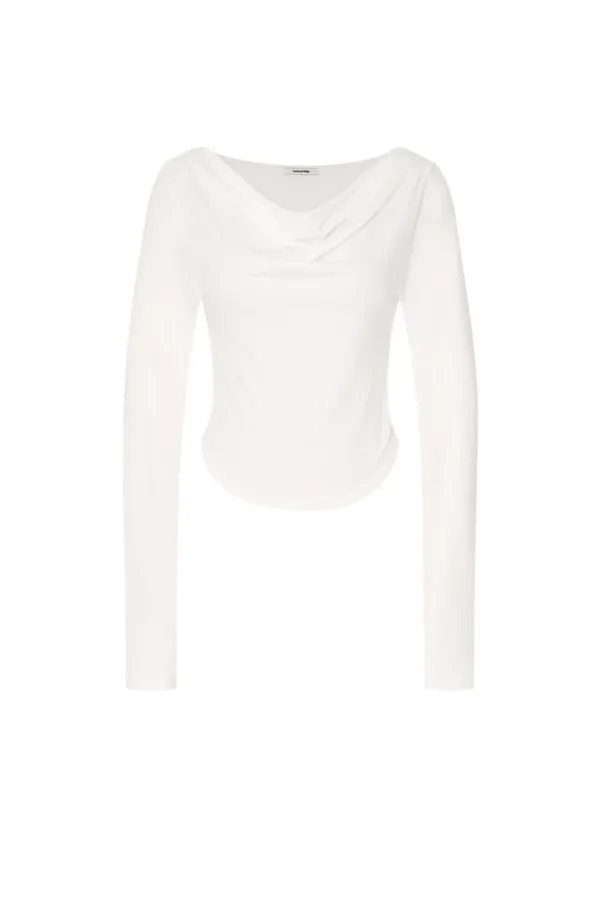 ONE SHOULDER LONG SLEEVE TOP (WHITE)