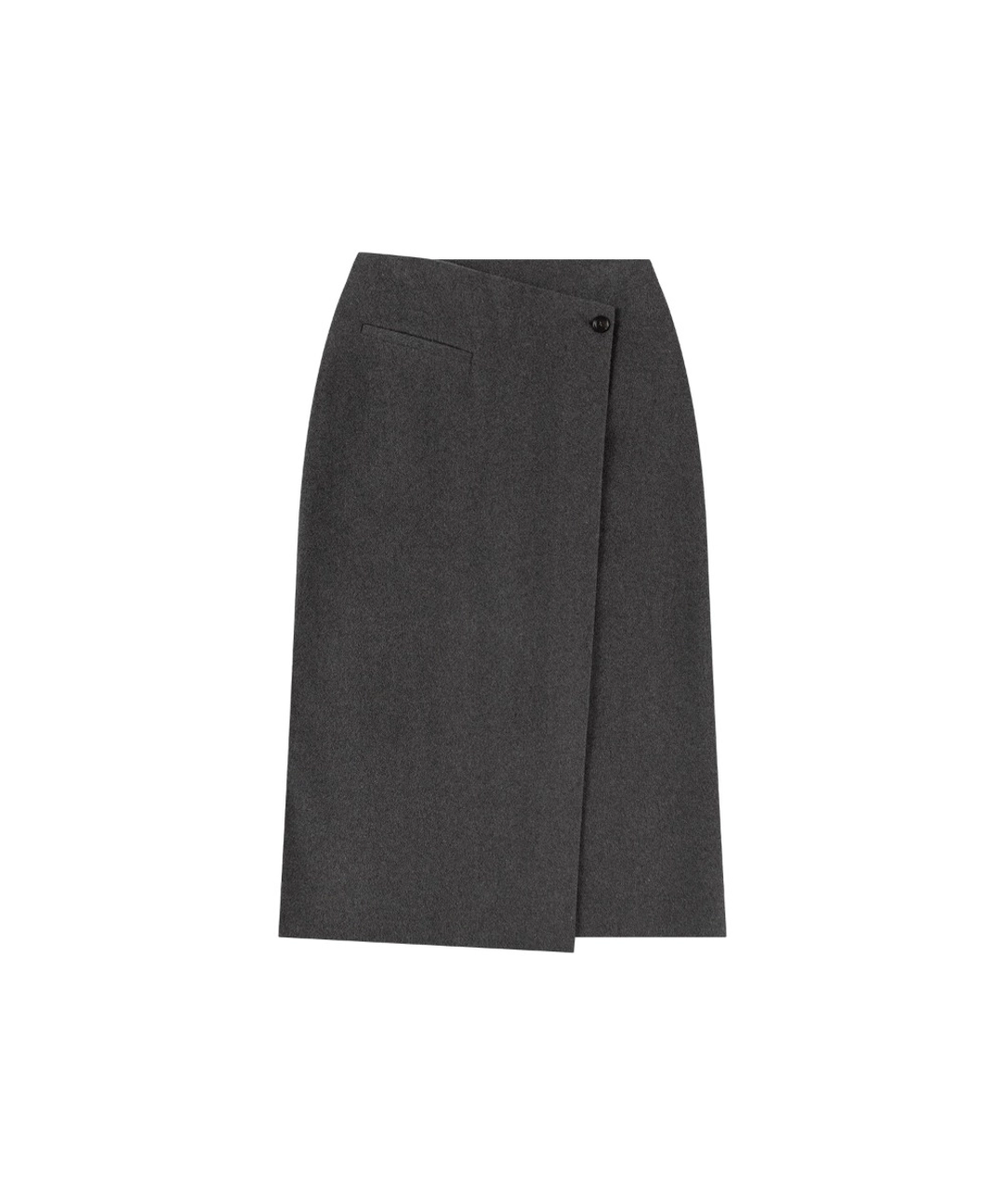 반원 아뜰리에 P3276 울 블렌드 랩 스커트_Charcoal 상품 이미지 3