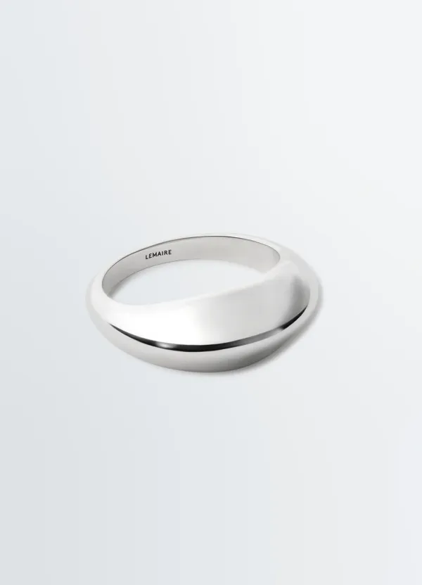 CHUNKY DROP RING IN SILVER