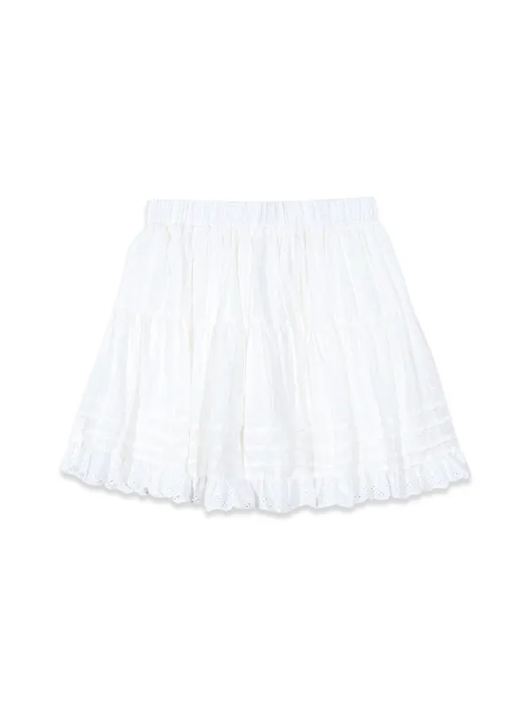 PIN TUCK CANCAN SKIRT (WHITE)