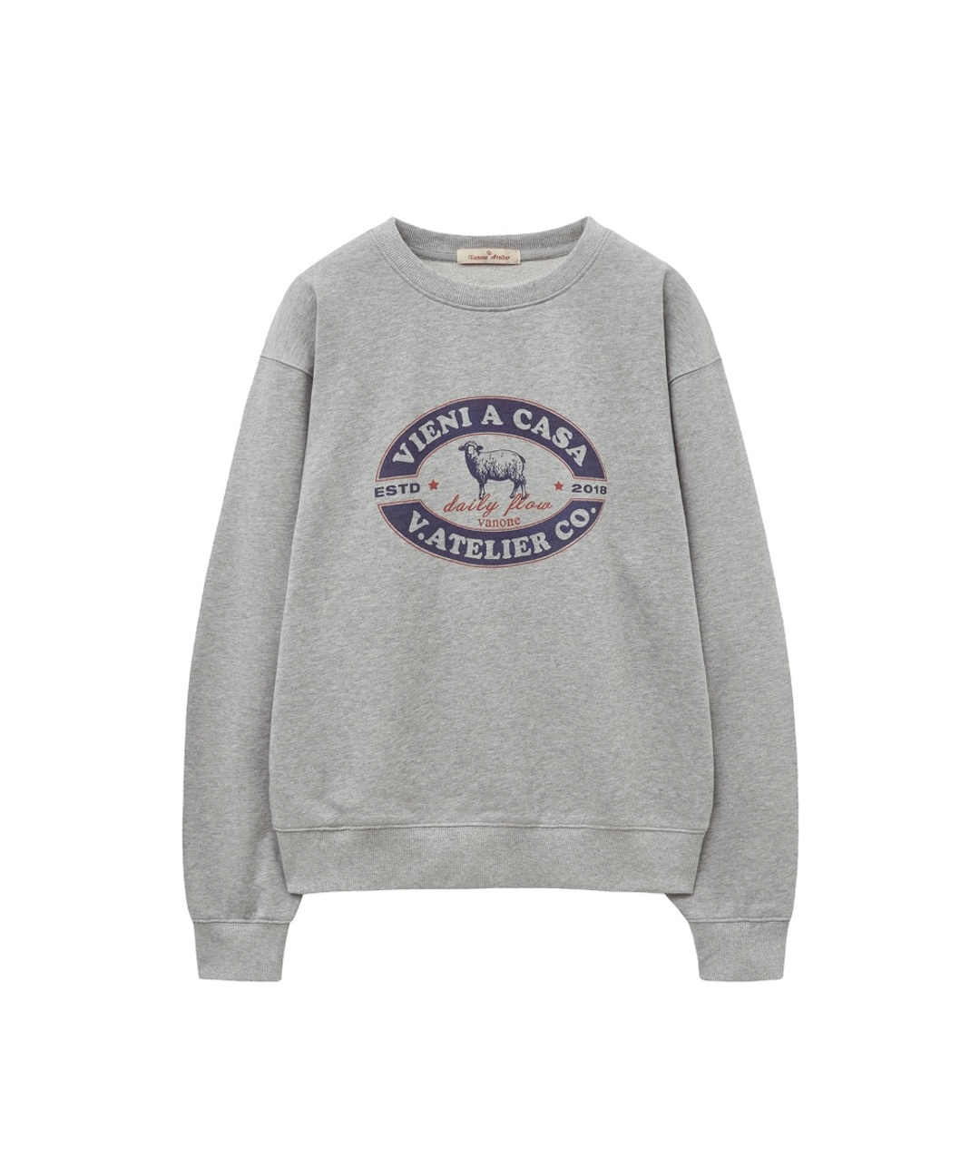 반원 아뜰리에 A3556 VIENI A CASA 스웨트 셔츠_Melange gray 상품 이미지 3