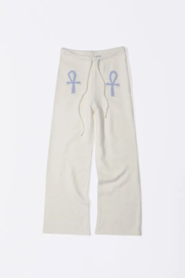 Ankh Boucle Knit Pants Ivory