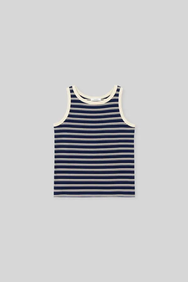 Bask stripe sleeveless (navy)