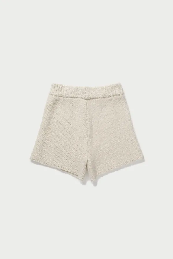 Leaf knit pants_ivory