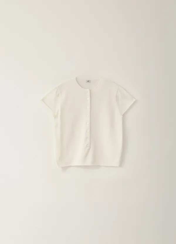 Paper Henly-neck Knit - Ivory