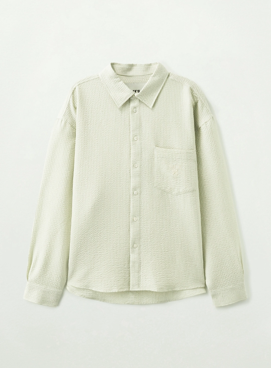 세터 Stripe Seersucker Pocket Shirt - Green 상품 이미지 1