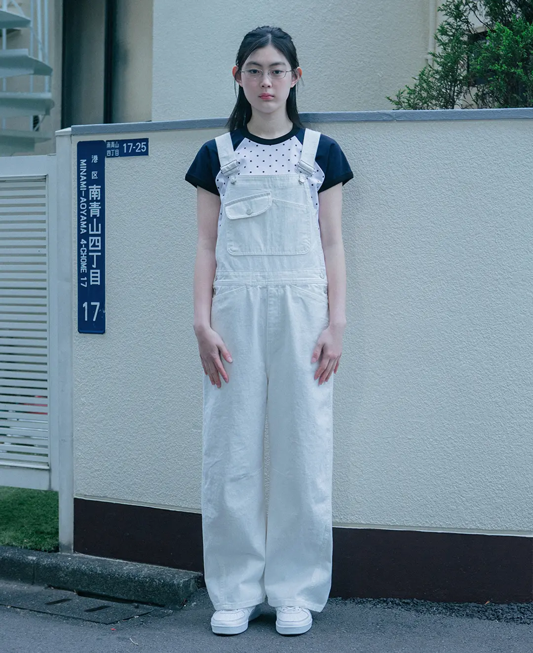 오헤시오 cotton overall pants (white) 상품 이미지 2