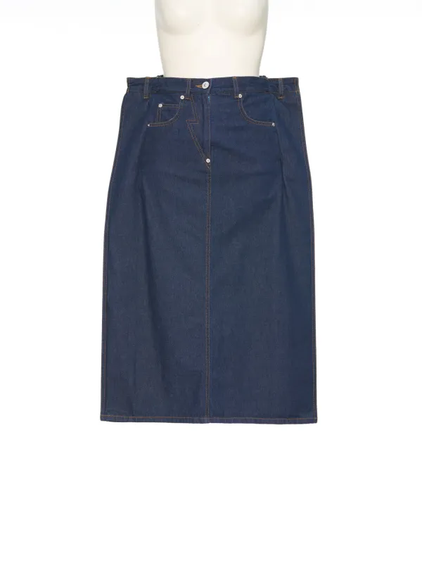 SS25 DEEP BLUE BACK PANTY SQUARE SKIRT