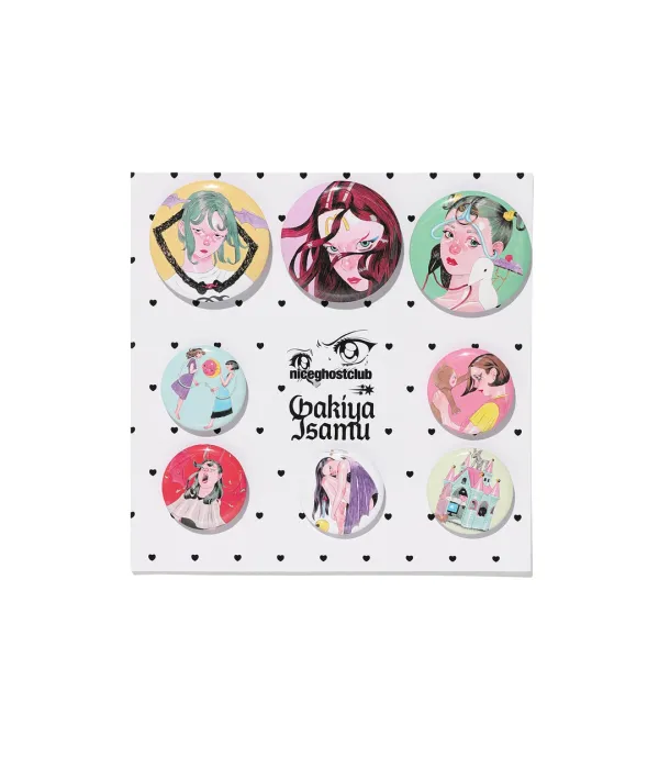 gakiya isamu pin button set[mix]
