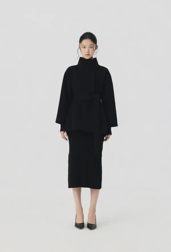 Liora Handmade Half Coat (Black)