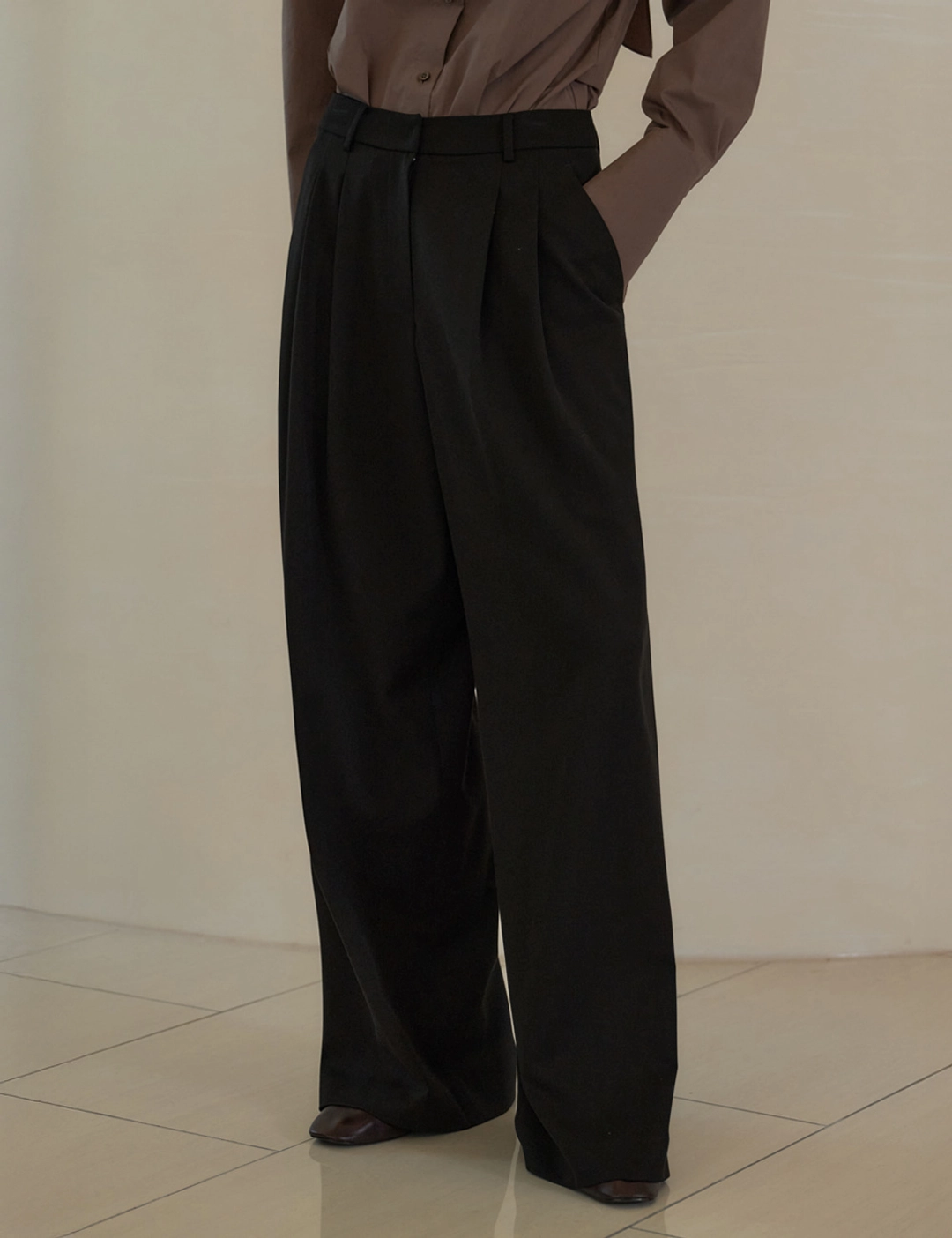노미나떼 Wane Wide Pants (Black) 상품 이미지 2